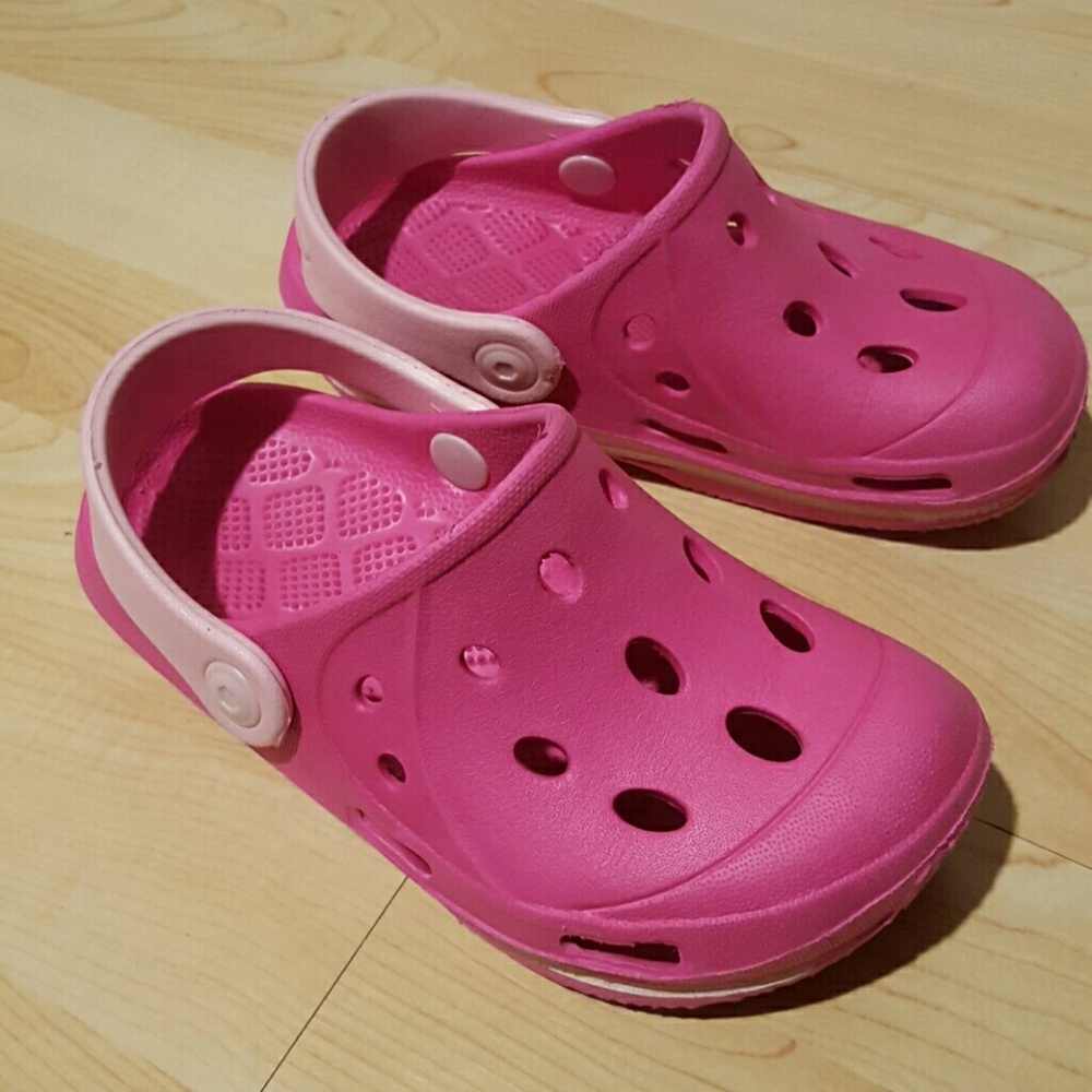 Girls Pink Clogs Little Girl Size 13 - Picture 3 of 4